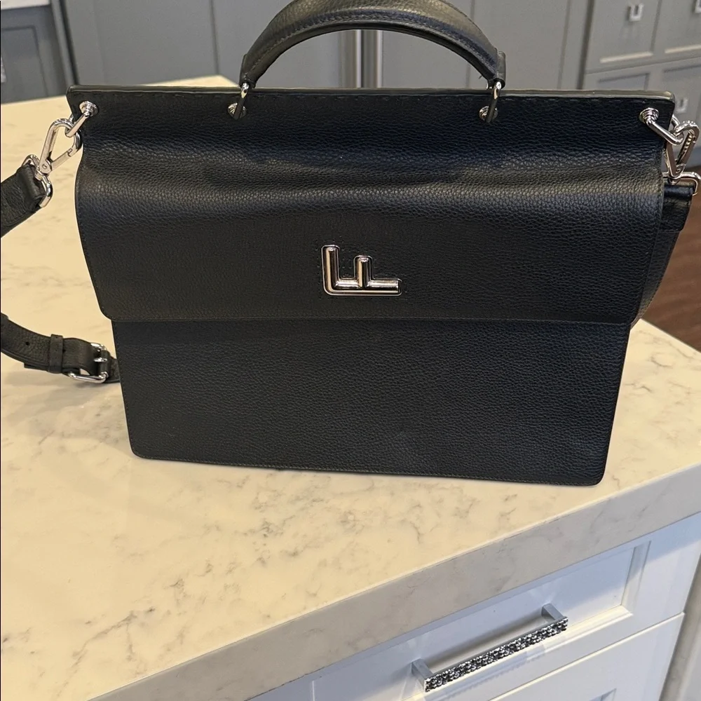 Fendi Black Textured Leather Briefcase